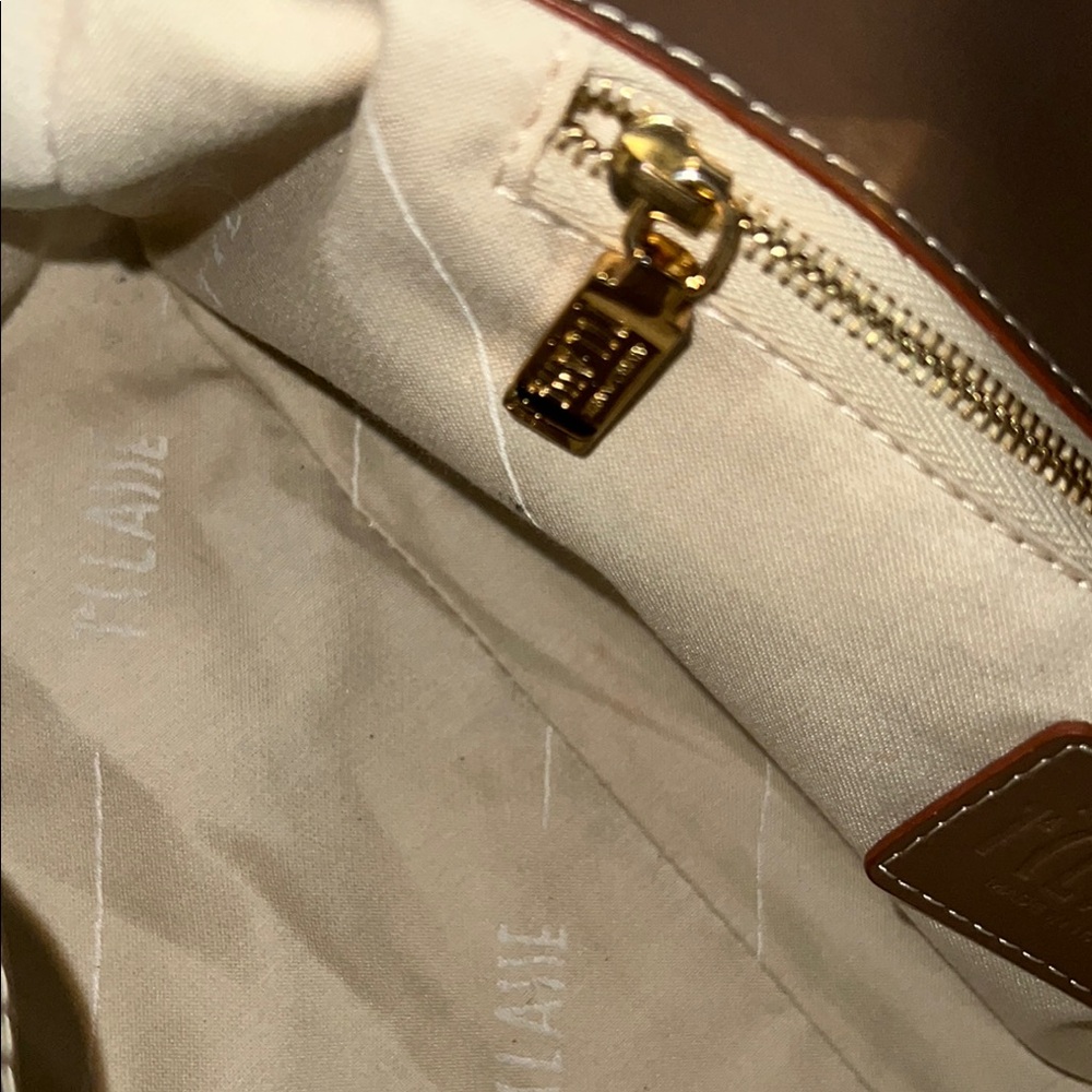 Alviero Martini Brown and Tan Shoulder Bag with Map Design - Picture 7 of 12